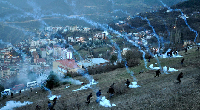 Cerattepe'de yine gazlı müdahale!
