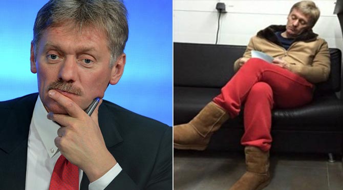Kremlin Sözcüsü'nün kırmızı pantolonu, Rusya'da gündem oldu