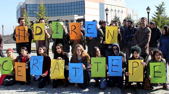 Üniversitelilerden 'Diren Cerattepe' yazılı Artvin'e destek!