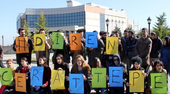 Üniversitelilerden 'Diren Cerattepe' yazılı Artvin'e destek!