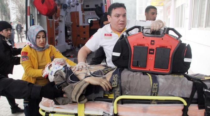 Şanlıurfa`da 6`ncı kattan düşen işçi ağır yaralandı