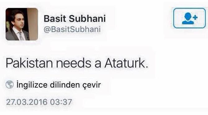 Kanlı saldırı sonrası Pakistanlı TV yapımcısından 'Atatürk' paylaşımı... 