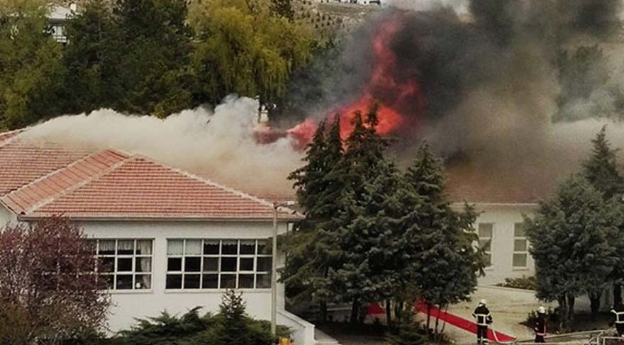 Ankara'da askeri bölgede yangın paniği