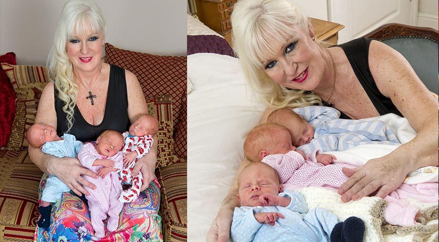 İngiltere'de rekor! 55 yaşında üçüzleri oldu