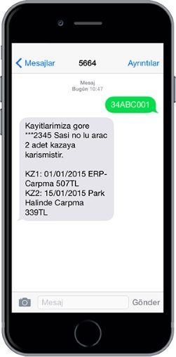 hasar kaydı sorgulama