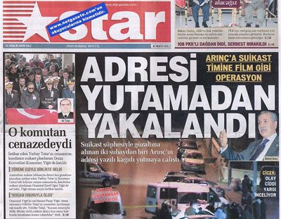 Yandaş Star Gazetesi, 22 Aralık 2009’da ‘Adresi yutamadan yakalandı’ demişti...