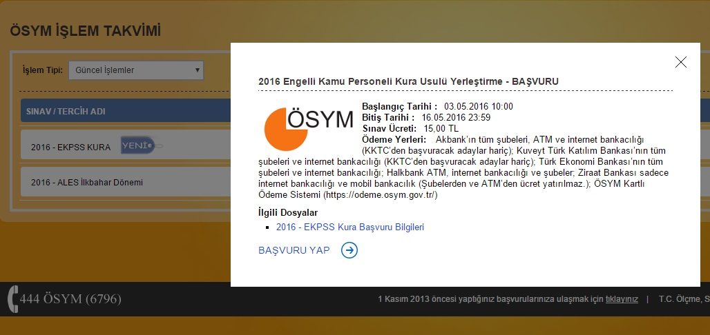 EKPSS KURA başvurusu
