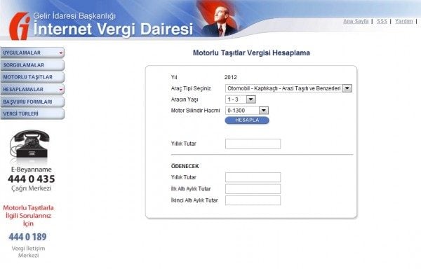 Araç Vergi Borcu Sorgulama