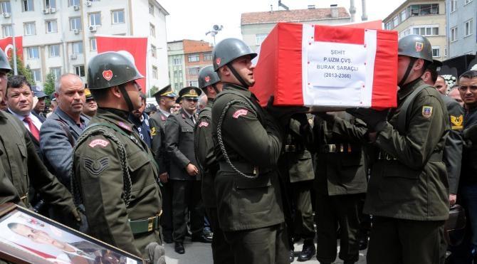 Şehit Uzman Çavuş Burak Saraçlı Zonguldak&#39;ta toprağa verildi