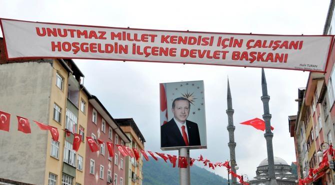 Erdoğan Rize'de 'devlet başkanı' ilan edildi