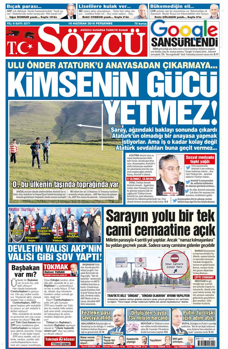 16-haziran-2016-sozcu-gazetesi-manseti