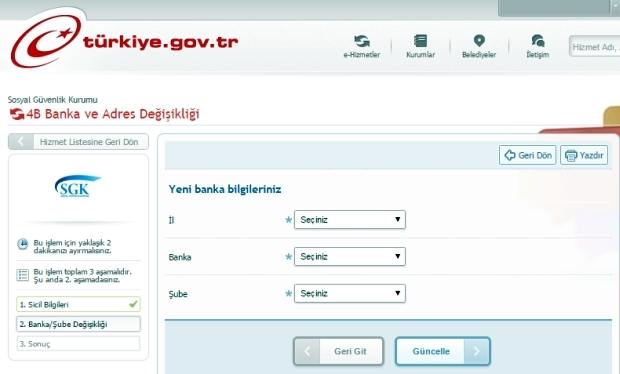 4b emekli maaşı banka değişkliği