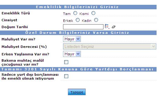 emekli maasi sorgulama