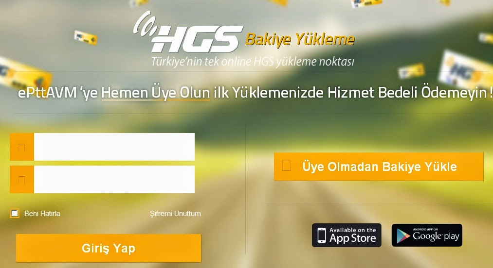 HGS Bakiye Yükleme