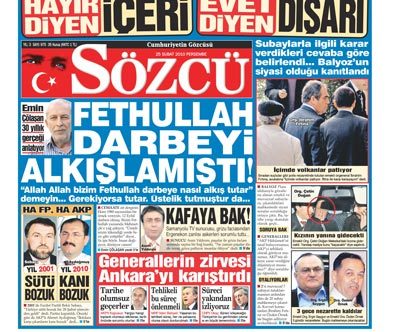 TARİH: 25 ŞUBAT 2010 Fethullah Gülen’in 12 Eylül darbesine alkış tuttuğunu yazdık. Bu günleri işaret ettik.