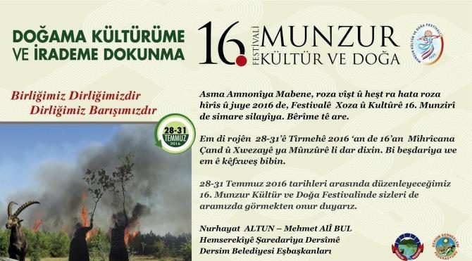Tunceli&#39;de Munzur Kültür ve Doğa Festivali, müziksiz ve eğlencesiz yapılacak