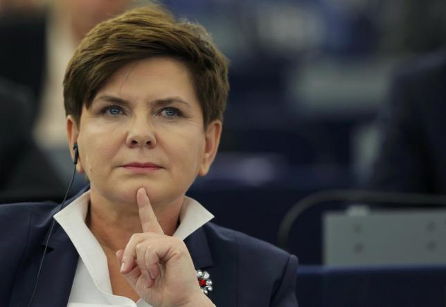 Poland's Prime Minister Szydlo attends a debate on the state of the rule of law and restrictions to press freedom in Poland, at the European Parliament in Strasbourg