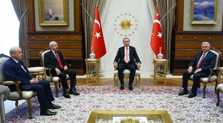 Liderler Erdoğan ile görüştü