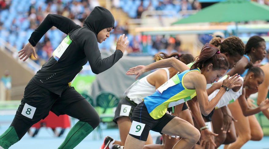 Suudi Arabistan'ın Olimpiyatlarda yarışan ilk kadın sprinter'ı