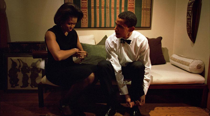 2004 yılındaki Michelle ve Barack Obama.
