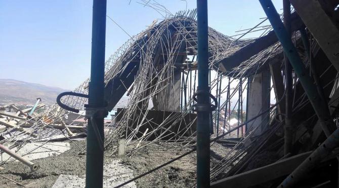 Bingöl'de inşaatta göçük: 4 işçi yaralı