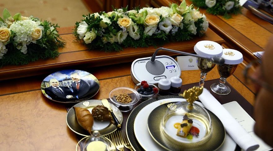 Erdoğan ve Putin’in yemeğinde dikkat çeken ayrıntı
