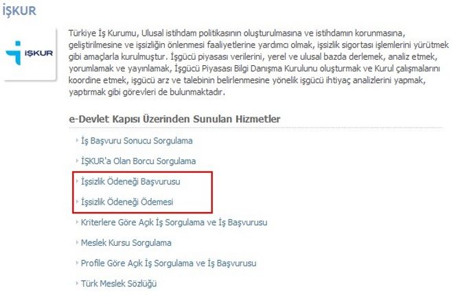 E Devlet İşsizlik Maaşı Sorgulama