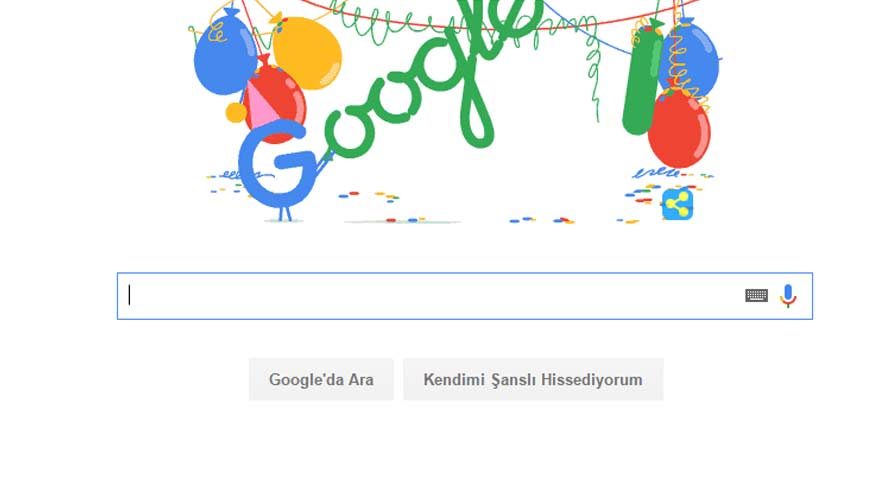 Google'ın doğum günü doodle oldu