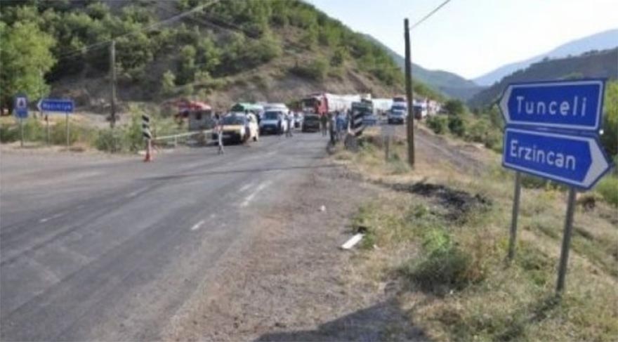 Tunceli-Erzincan karayolu trafiğe kapatıldı