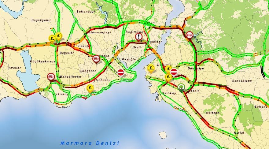 İstanbul trafiği kilit!