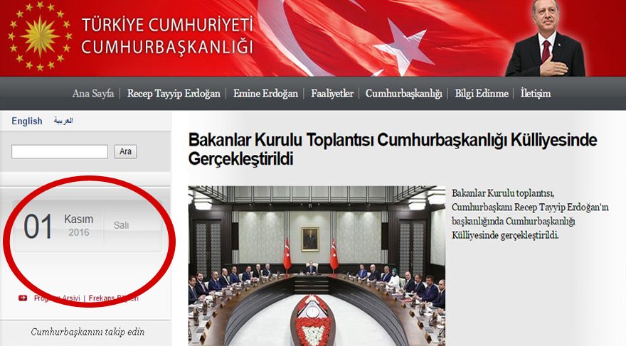 Cumhurbaşkanı Erdoğan'ın bugünkü programında planlanmış bir etkinlik olmaması dikkat çekti.