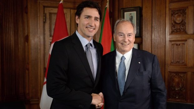 Ağa Han ve Justin Trudeau, Kanada'nın başkenti Ottawa'da