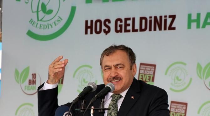 Bakan Eroğlu 10 bin fidan dağıtım etkinliğine katıldı