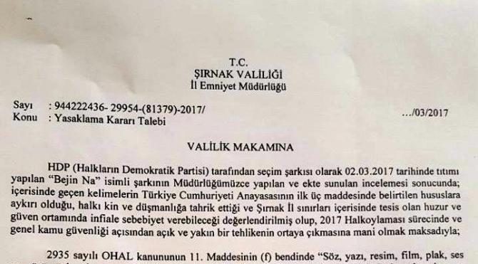 HDP'nin referandum şarkısı yasaklandı