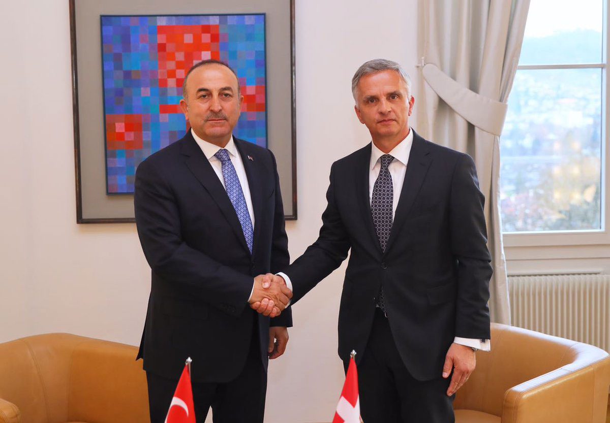 Dışişleri Bakanı Mevlüt Çavuşoğlu ile İsviçre Dışişleri Bakanı 