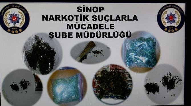 Sinop&#39;ta uyuşturucuya 10 gözaltı