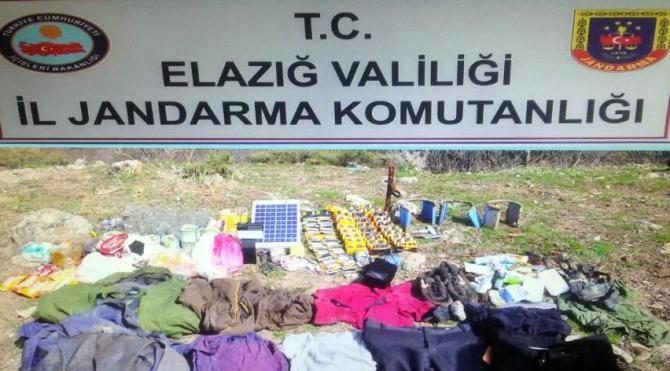 Elazığ&#39;ın Karakoçan İlçesi&#39;nde PKK&#39;ya ait depo bulundu