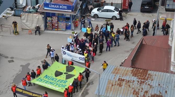 Sinop&#39;ta nükleer santral protestosu