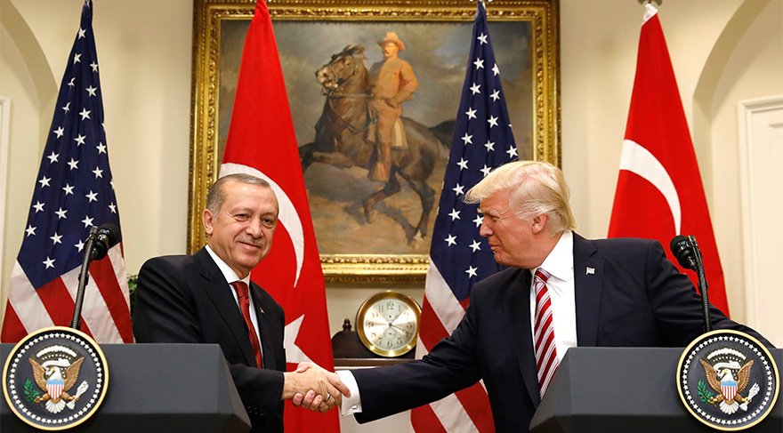 ABD lideri Trump Cumhurbaşkanı Erdoğan'la bu atmosferde görüştü