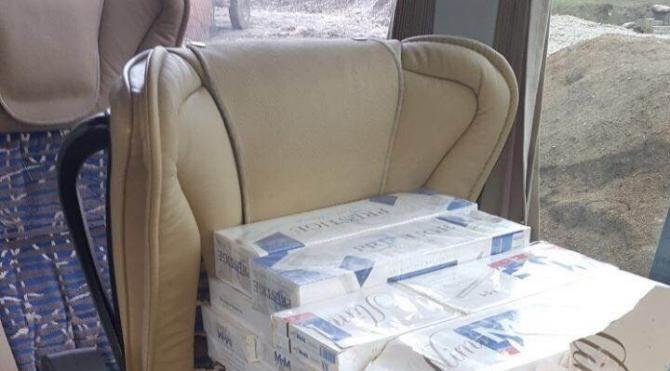 Yolcu otobüsünden 12 bin 500 paket kaçak sigara çıktı