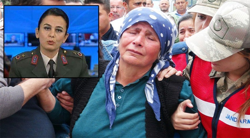 Şehit Yarbay'ın annesi kızını Malatya'daki evinin önünde