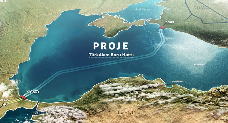 Türk Akımı projesinin güzergahı. HARİTA: turkstream.info