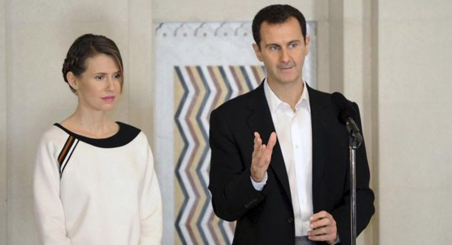 Esma Esad ve eşi Beşar Esad. Fotoğraf: Reuters