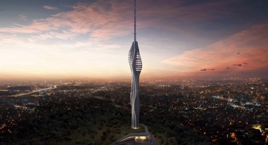 Çamlıca Kulesi bittiğinde böyle olacak. Fotoğraf: Sarıdağlar İnşaat