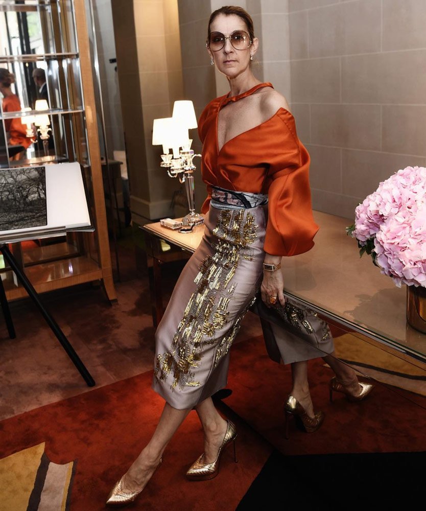 Celin Dion, Celine Dion Live 2017 koleksiyonundan bir kıyafetle...