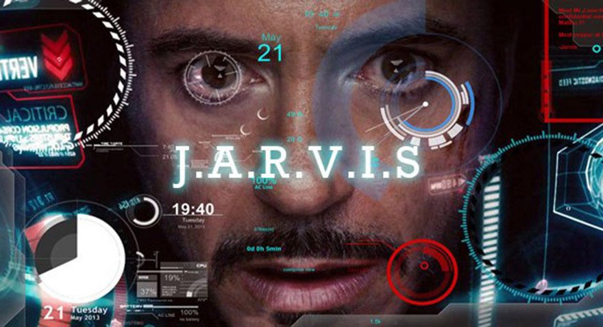 Robert Downey Jr.'ın Tony Stark'ı canlandırdığı Iron Man filminde yapay zeka Jarvis Stark'ın hayatını kolaylaştırmak için tavsiyelerde bulunuyor.