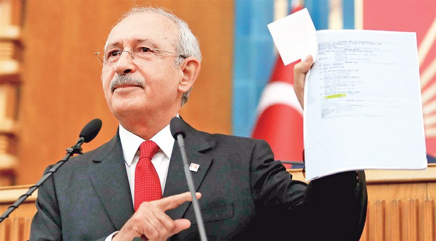 Kılıçdaroğlu Mecls’te banka dekontunu böyle göstermişti.
