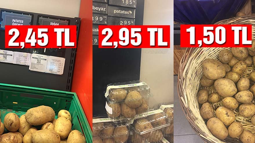 Bir zamanlar fiyatı 5 TL'ye kadar çıkan patates şu in İstanbul'da en fazla 3 TL civarında alıcı buluyor. 400 bin patates stoğunun nasıl eritileceği merak ediliyor?