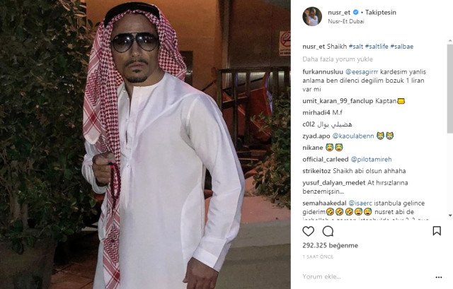 Nusret yeni imajını Instagram'dan paylaştı - Sözcü