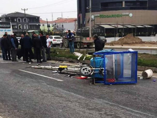 Otomobil motosiklete çarptı 1 kişi hayatını kaybetti